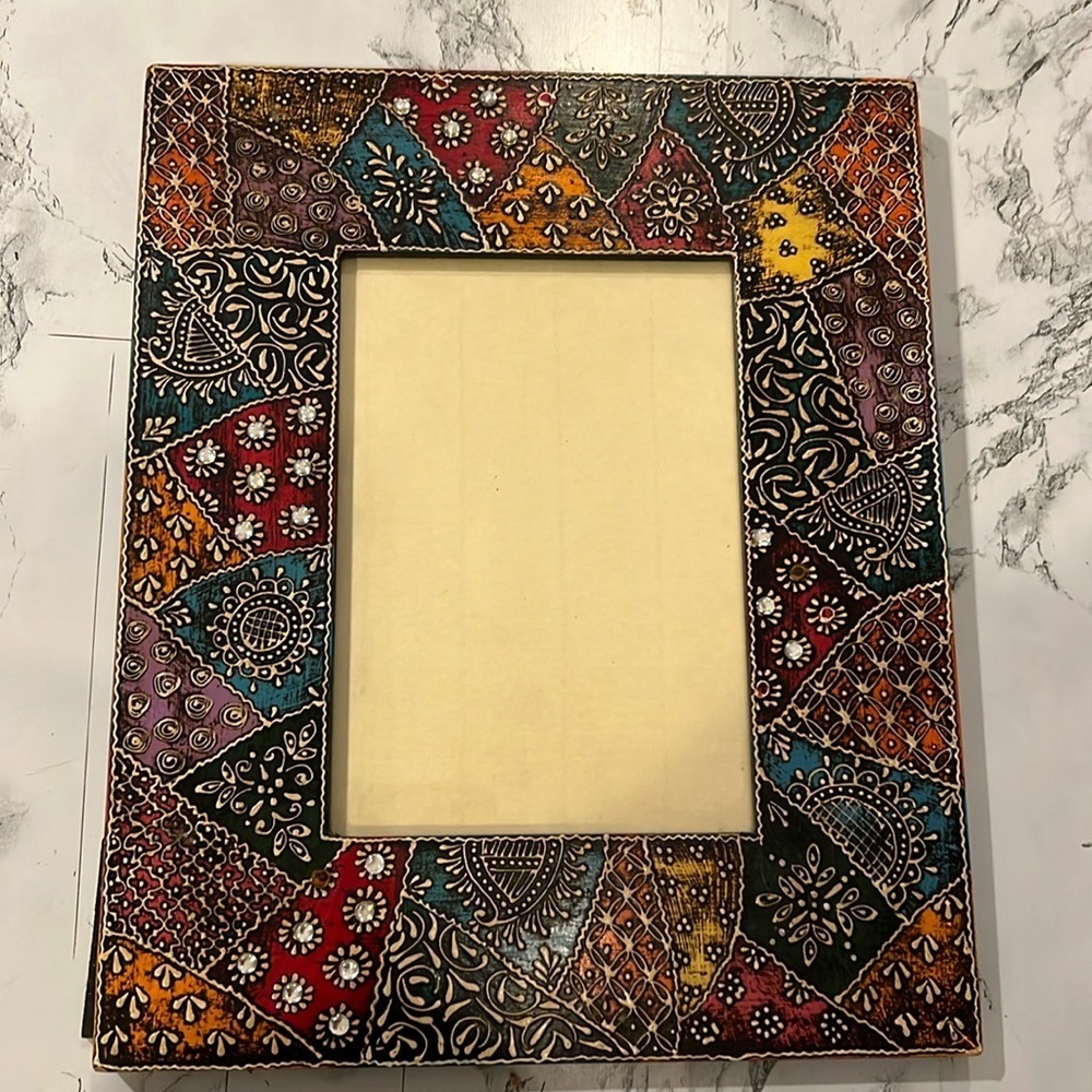 Multi Colored Boho Picture Frame